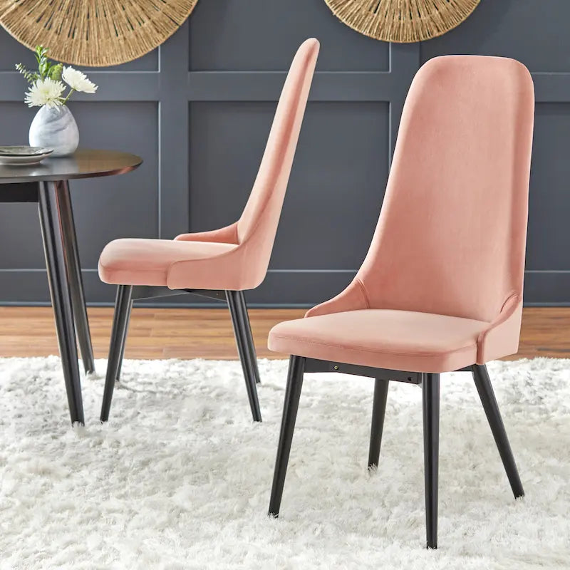 Tavolo da Pranzo Ovale Mid-Century con Gambe Affusolate – Noce / Nero, 6 Posti