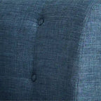 Poltrona d'Appoggio Capitonné senza Braccioli con Gambe in Legno di Gomma e Cuscino in Schiuma – Blu / Grigio / Beige / Rosa, Singola