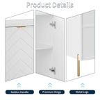 Mobile contenitore minimalista moderno a 2 ante con ripiano regolabile, gambe in metallo e maniglie dorate – Ciano scuro / Nero / Grigio / Blu / Bianco, Singolo