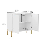 Mobile contenitore minimalista moderno a 2 ante con ripiano regolabile, gambe in metallo e maniglie dorate – Ciano scuro / Nero / Grigio / Blu / Bianco, Singolo