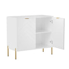 Mobile contenitore minimalista moderno a 2 ante con ripiano regolabile, gambe in metallo e maniglie dorate – Ciano scuro / Nero / Grigio / Blu / Bianco, Singolo
