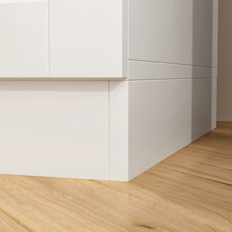 Guardaroba Armadio Minimalista con Asta Appendiabiti e 3 Ripiani – Bianco, Singolo