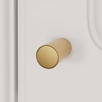 Armadio modulare bianco e oro con appendiabiti e cassetti – Bianco/Oro, unità singola