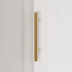 Armadio modulare bianco e oro con appendiabiti e cassetti – Bianco/Oro, unità singola