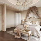 Armadio modulare bianco e oro con appendiabiti e cassetti – Bianco/Oro, unità singola