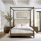 Madison Park Cheshire Brown Canopy Bed Queen