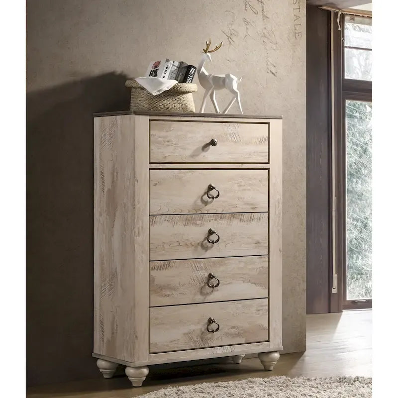 Camera da letto Sleigh White Wash Shabby Chic – White Wash, Queen/King, 2 posti letto