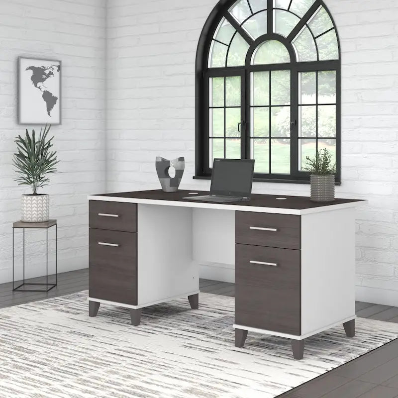 Scrivania da ufficio transitoria da 60W con cassetti – Diversi colori, singola