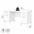 Scrivania da ufficio transitoria da 60W con cassetti – Diversi colori, singola
