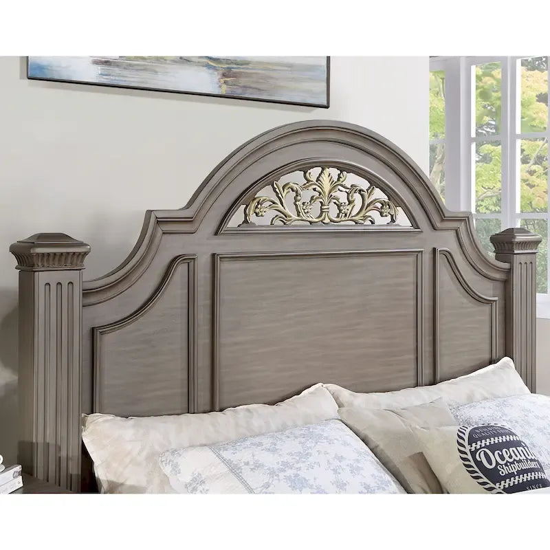 Camera da letto tradizionale Poster in legno grigio – Queen / King / Cal King, 2 persone