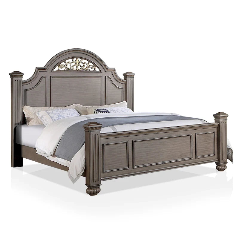 Camera da letto tradizionale Poster in legno grigio – Queen / King / Cal King, 2 persone