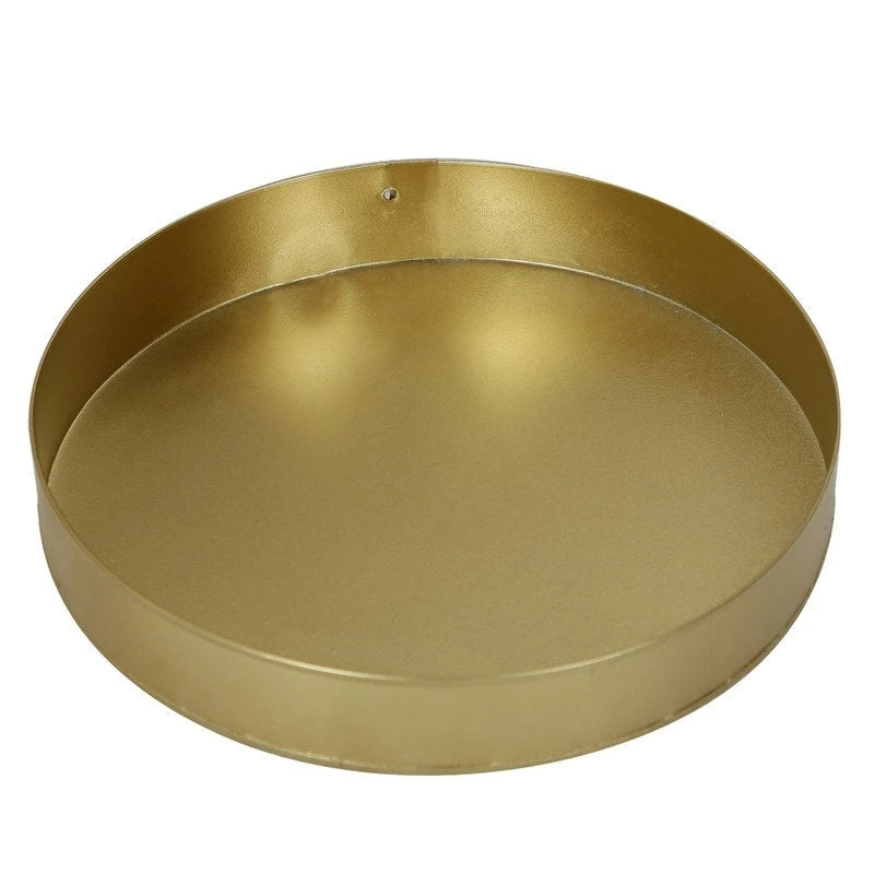 Portaombrelli in Metallo con Vaschetta Raccogligocce Rimovibile e Design a Trama Aperta – Oro/Nero, Singolo
