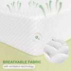 FDW Materasso in Memory Foam Gel da 5 Pollici per un Sonno Fresco e Sollievo dalla Pressione/Materasso in Scatola/Sollievo dalla Pressione