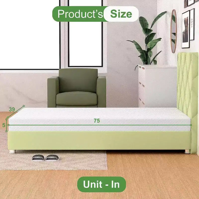 FDW Materasso in Memory Foam Gel da 5 Pollici per un Sonno Fresco e Sollievo dalla Pressione/Materasso in Scatola/Sollievo dalla Pressione