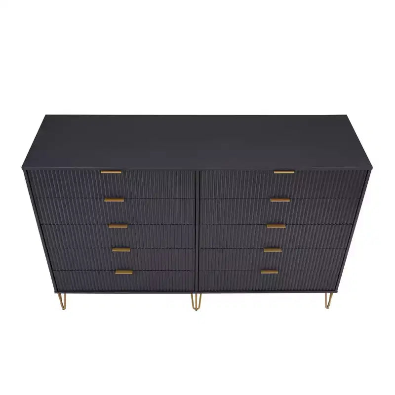 Manhattan Comfort Dumbo Set di 2 Comò Moderni a 5 Cassetti e Comò Doppio a 10 Cassetti