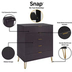 Manhattan Comfort Dumbo Set di 2 Comò Moderni a 5 Cassetti e Comò Doppio a 10 Cassetti