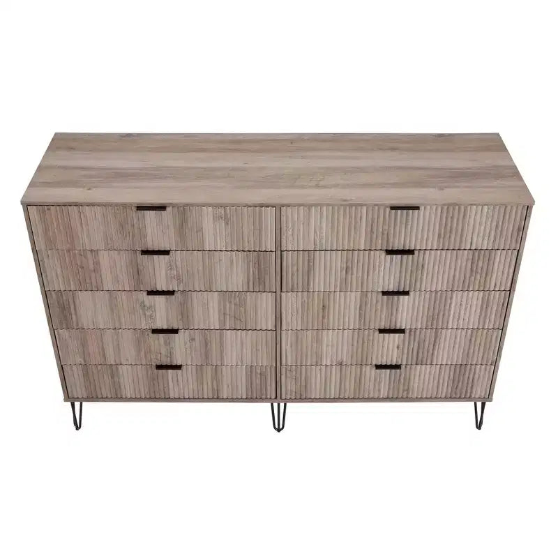 Manhattan Comfort Dumbo Set di 2 Comò Moderni a 5 Cassetti e Comò Doppio a 10 Cassetti