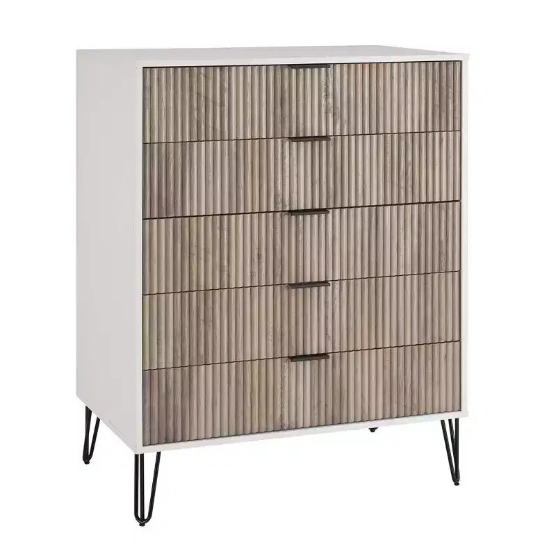 Manhattan Comfort Dumbo Set di 2 Comò Moderni a 5 Cassetti e Comò Doppio a 10 Cassetti