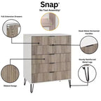 Manhattan Comfort Dumbo Set di 2 Comò Moderni a 5 Cassetti e Comò Doppio a 10 Cassetti
