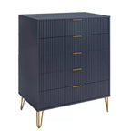 Set comò Manhattan Comfort Dumbo 3 pezzi con 5 cassetti, comò a 3 cassetti e comodino