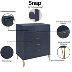 Set comò Manhattan Comfort Dumbo 3 pezzi con 5 cassetti, comò a 3 cassetti e comodino