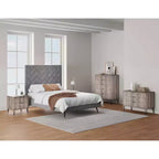 Set comò Manhattan Comfort Dumbo 3 pezzi con 5 cassetti, comò a 3 cassetti e comodino