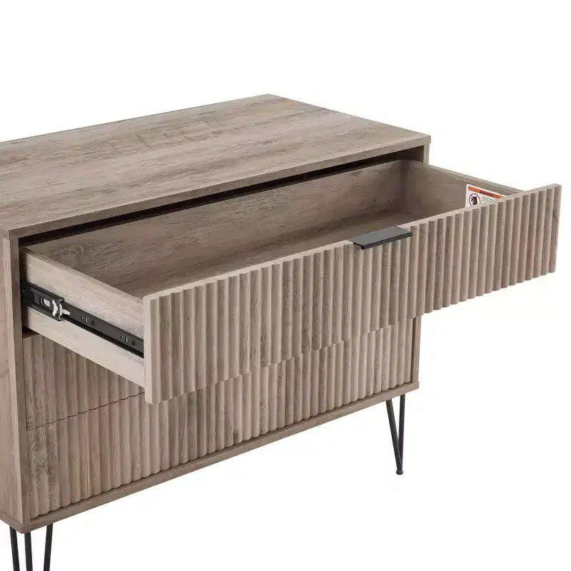 Set comò Manhattan Comfort Dumbo 3 pezzi con 5 cassetti, comò a 3 cassetti e comodino