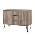 Set comò Manhattan Comfort Dumbo 3 pezzi con 5 cassetti, comò a 3 cassetti e comodino