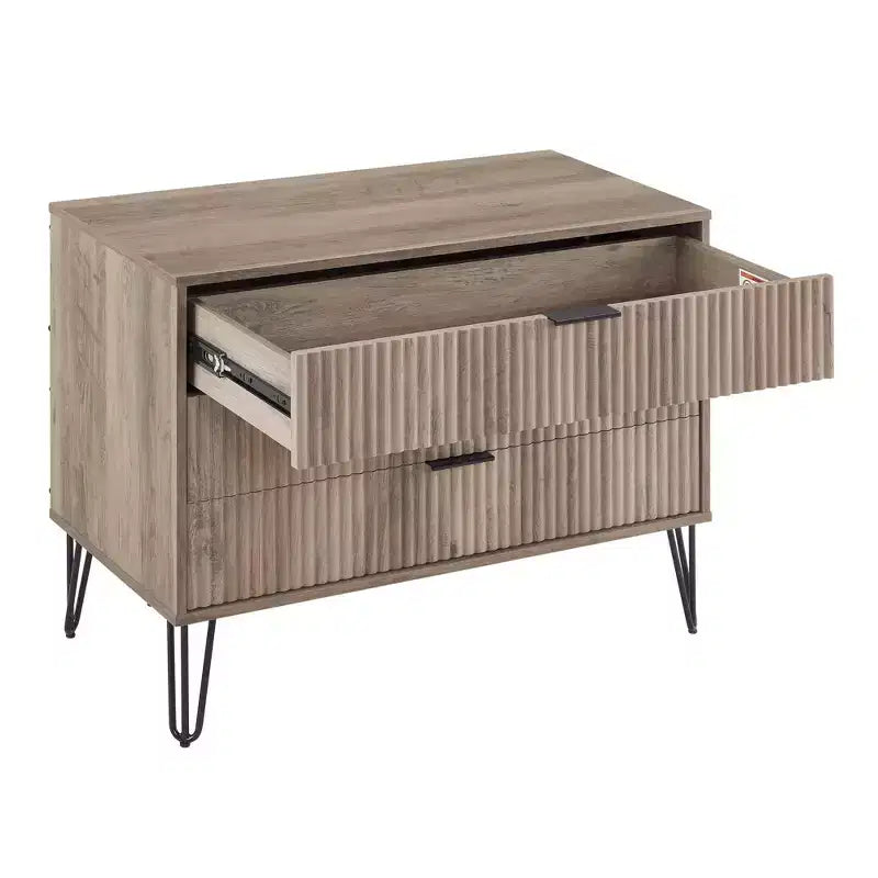 Set comò Manhattan Comfort Dumbo 3 pezzi con 5 cassetti, comò a 3 cassetti e comodino