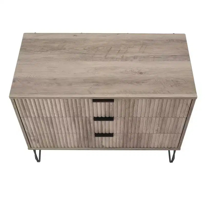 Set comò Manhattan Comfort Dumbo 3 pezzi con 5 cassetti, comò a 3 cassetti e comodino
