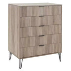 Set comò Manhattan Comfort Dumbo 3 pezzi con 5 cassetti, comò a 3 cassetti e comodino
