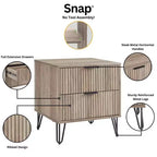 Set comò Manhattan Comfort Dumbo 3 pezzi con 5 cassetti, comò a 3 cassetti e comodino