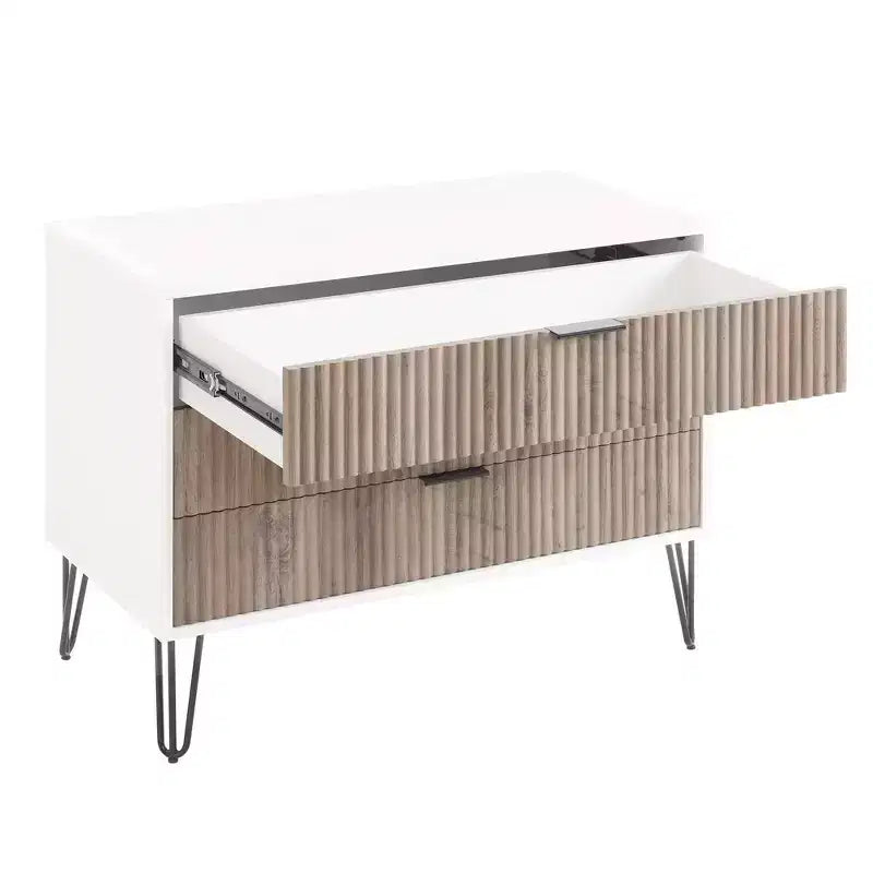 Set comò Manhattan Comfort Dumbo 3 pezzi con 5 cassetti, comò a 3 cassetti e comodino