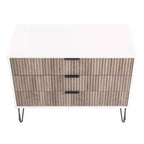 Set comò Manhattan Comfort Dumbo 3 pezzi con 5 cassetti, comò a 3 cassetti e comodino