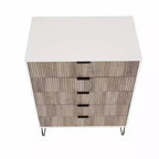 Set comò Manhattan Comfort Dumbo 3 pezzi con 5 cassetti, comò a 3 cassetti e comodino