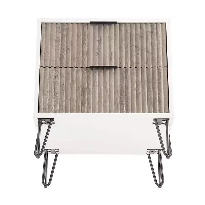 Set comò Manhattan Comfort Dumbo 3 pezzi con 5 cassetti, comò a 3 cassetti e comodino