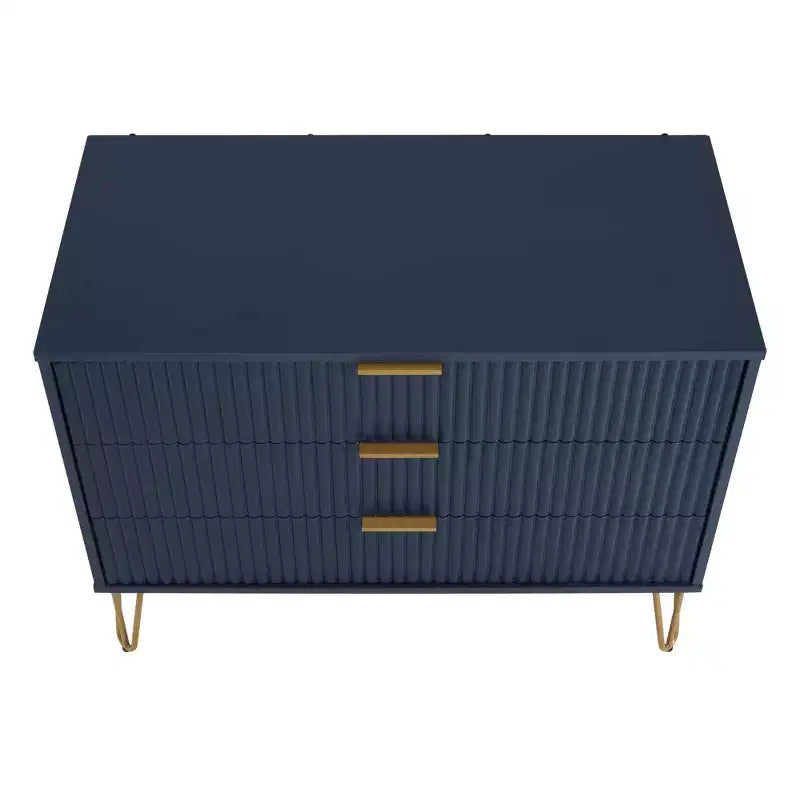 Set comò Manhattan Comfort Dumbo 3 pezzi con 5 cassetti, comò a 3 cassetti e comodino