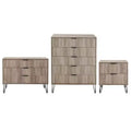 Set comò Manhattan Comfort Dumbo 3 pezzi con 5 cassetti, comò a 3 cassetti e comodino