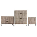Set comò Manhattan Comfort Dumbo 3 pezzi con 5 cassetti, comò a 3 cassetti e comodino
