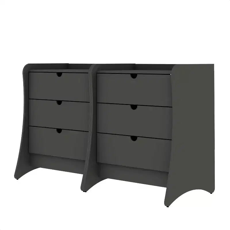 Manhattan Comfort Set di 2 cassettiere Coney a 3 cassetti