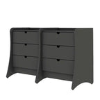 Manhattan Comfort Set di 2 cassettiere Coney a 3 cassetti