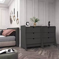 Manhattan Comfort Set of 2 Coney 3 Drawer Dressers