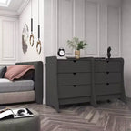 Manhattan Comfort Set of 2 Coney 3 Drawer Dressers