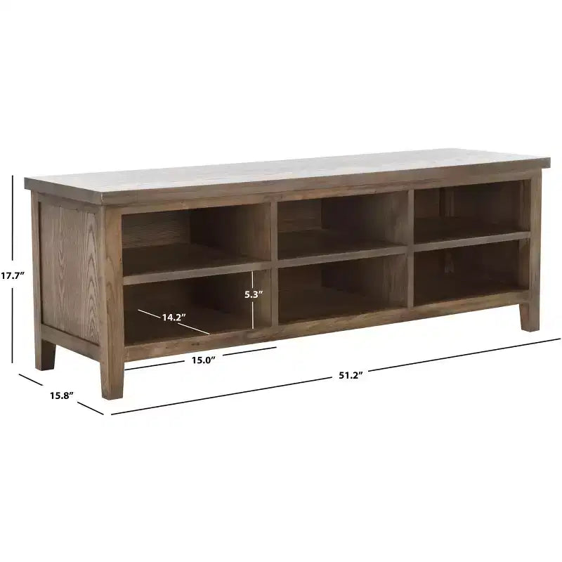 Mobile multimediale a 6 ripiani Saide - AMH6525 - Rovere - Safavieh Couture