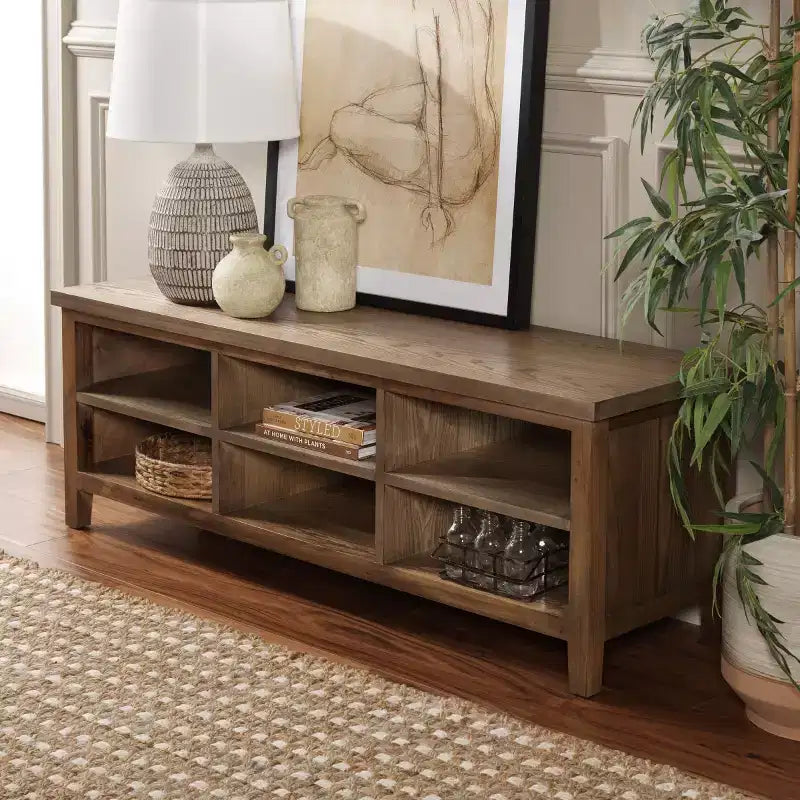Mobile multimediale a 6 ripiani Saide - AMH6525 - Rovere - Safavieh Couture