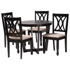 Set da pranzo Baxton Studio Aggie moderno in legno 5 pezzi