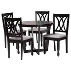 Set da pranzo Baxton Studio Aggie moderno in legno 5 pezzi