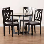 Set da pranzo Baxton Studio Aggie moderno in legno 5 pezzi
