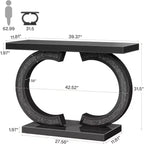 Tribesigns Tavolo consolle moderno da 39 pollici a specchio con intarsi di cristalli scintillanti