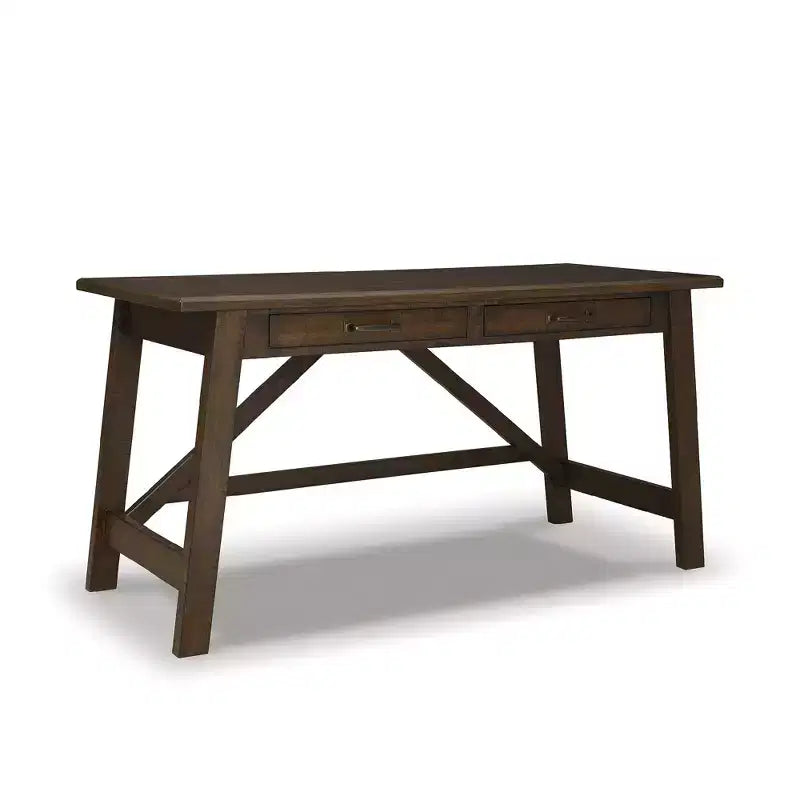 Signature Design by Ashley Baldridge 2 Drawer Home Office Desk, Rustic Brown